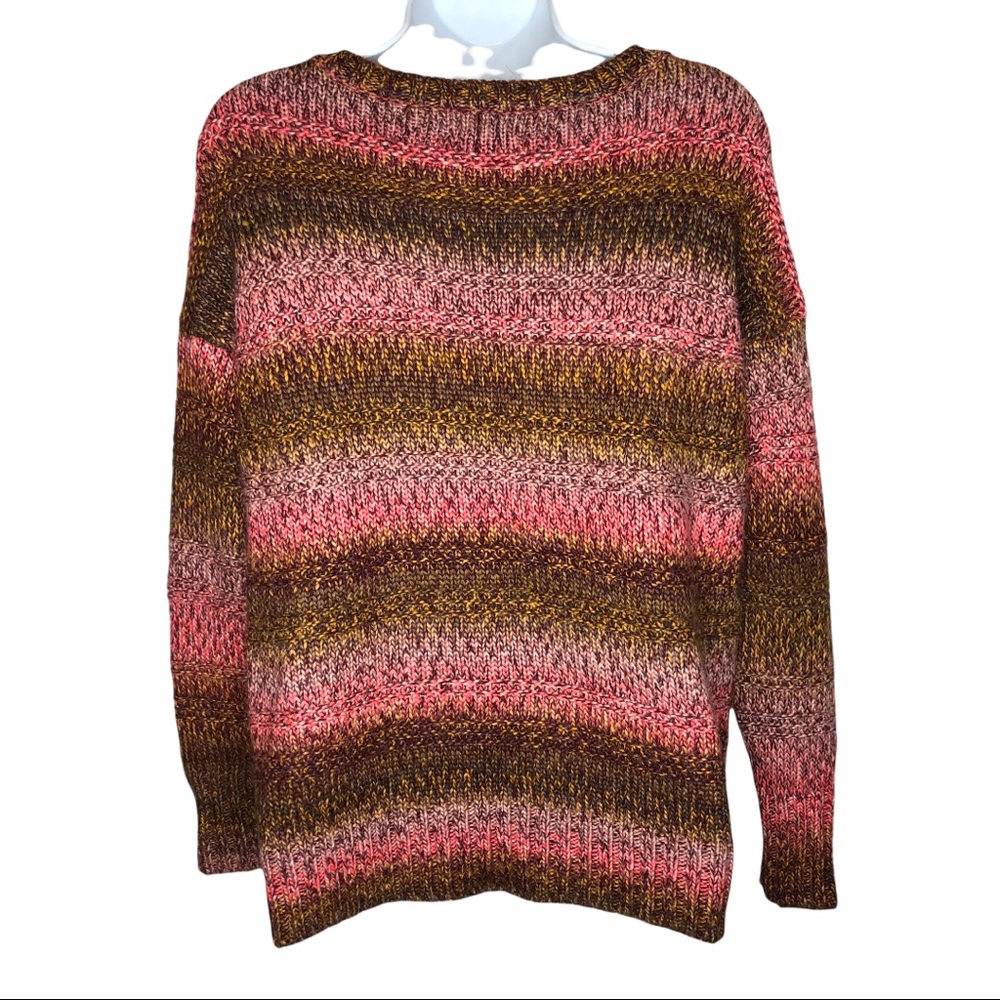 American Eagle Striped Cozy Fall Colors Sweater ⭐️ 5 for $25 - Picture 2 of 6